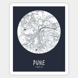 Pune, Maharashtra, India City Map - Full Moon Magnet